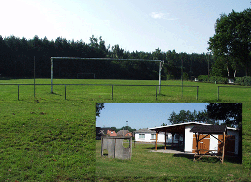 Sportplatz mit Vereinsgebude